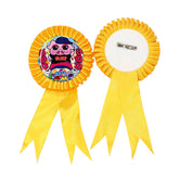 10x Rosette - Yellow - 58mm Badge